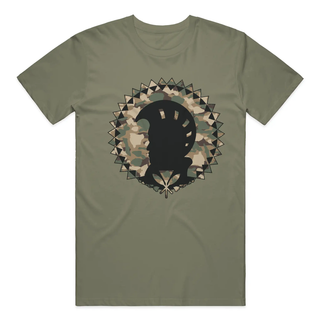 camo ali'i streetwear t shirt